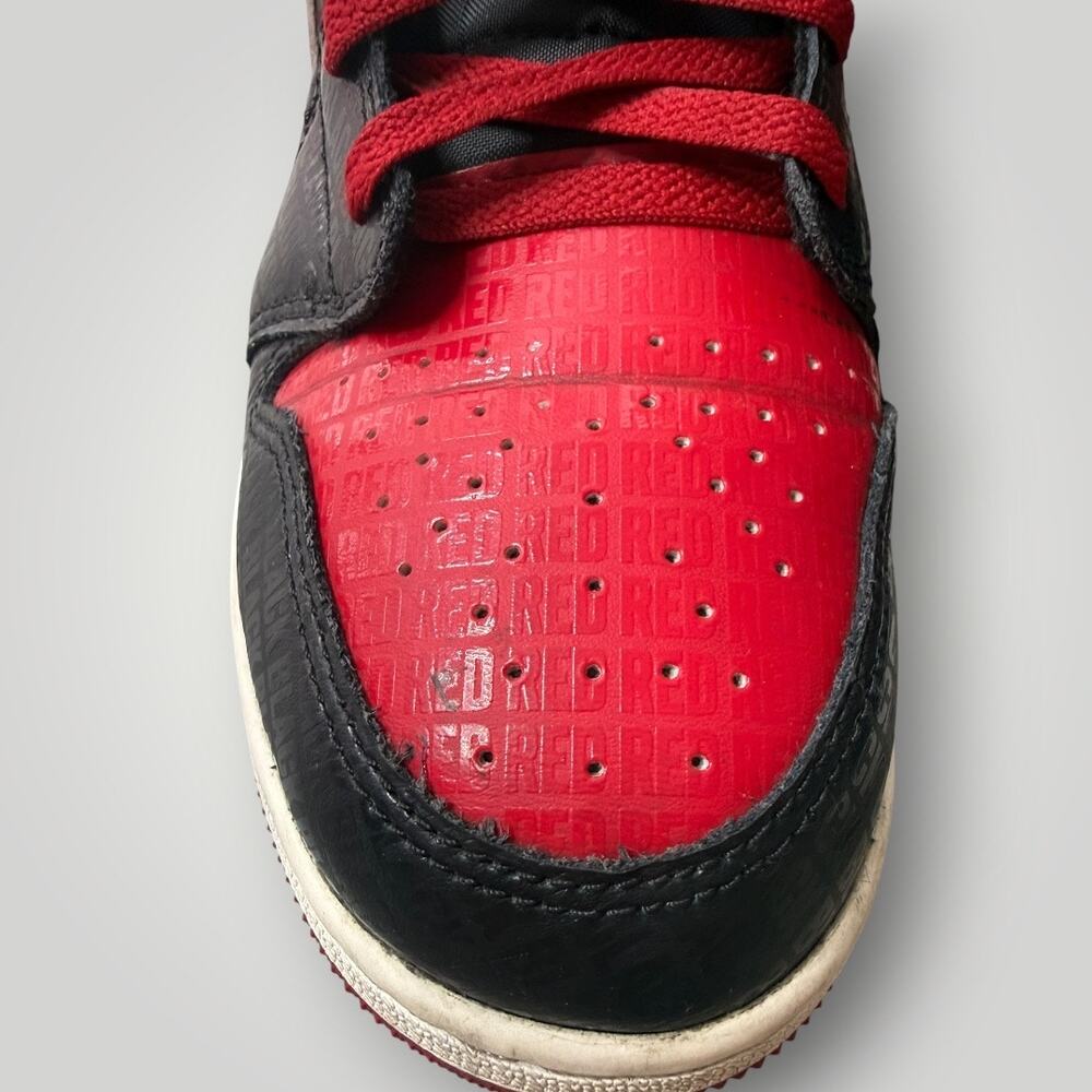 Nike Air Jordan 1 Mid SS "BRED TEXT" Bred DM9650-001 GS SIZE 7Y - Picture 11 of 13